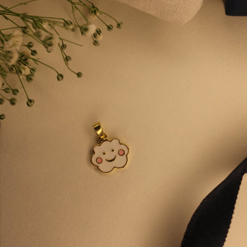 Enamel Cloud charm bracelet